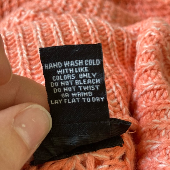 4/$25 Rue21 Peach Cowl Neck Knit Sweater Tunic Women’s Small - Picture 6 of 6